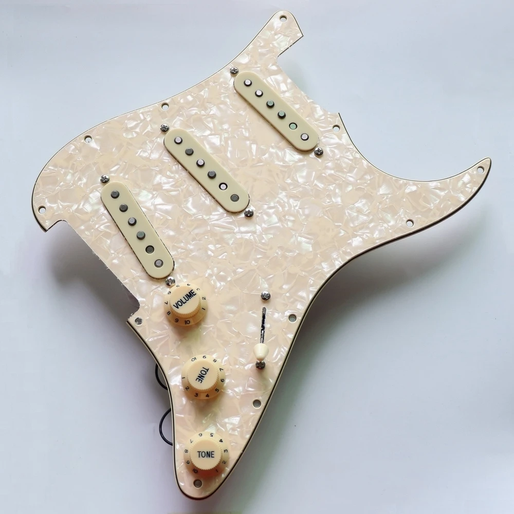 DIY собранная перламутровая ST гитара pickguard prewired с Donlis 60-х винтажный Alnico 5 звукоснимателей гитарные аксессуары гитара