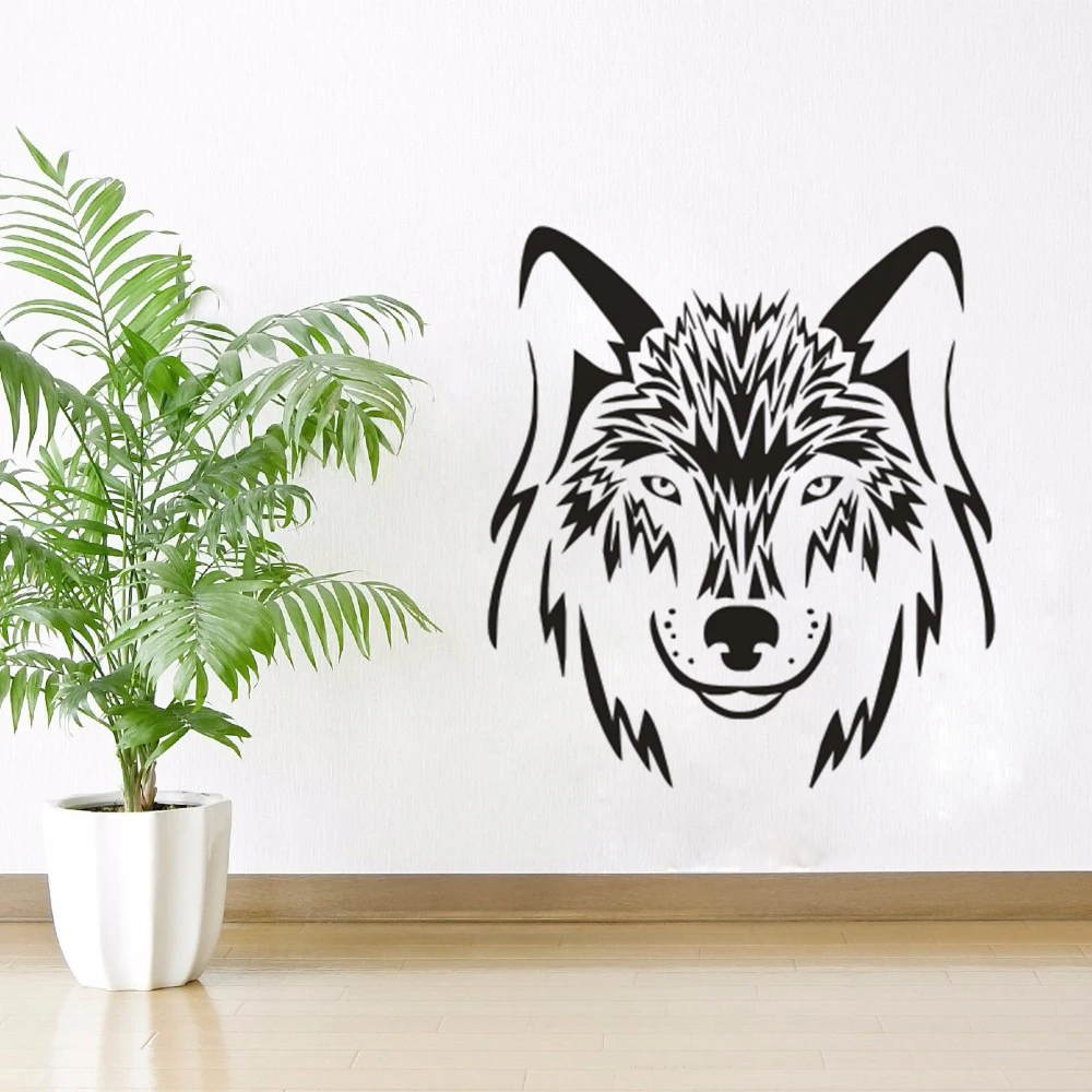 Wolf Dog Animals Wall Sticker Wolves Design Wall Decal Home Living Room Decor Wild Animal Wall