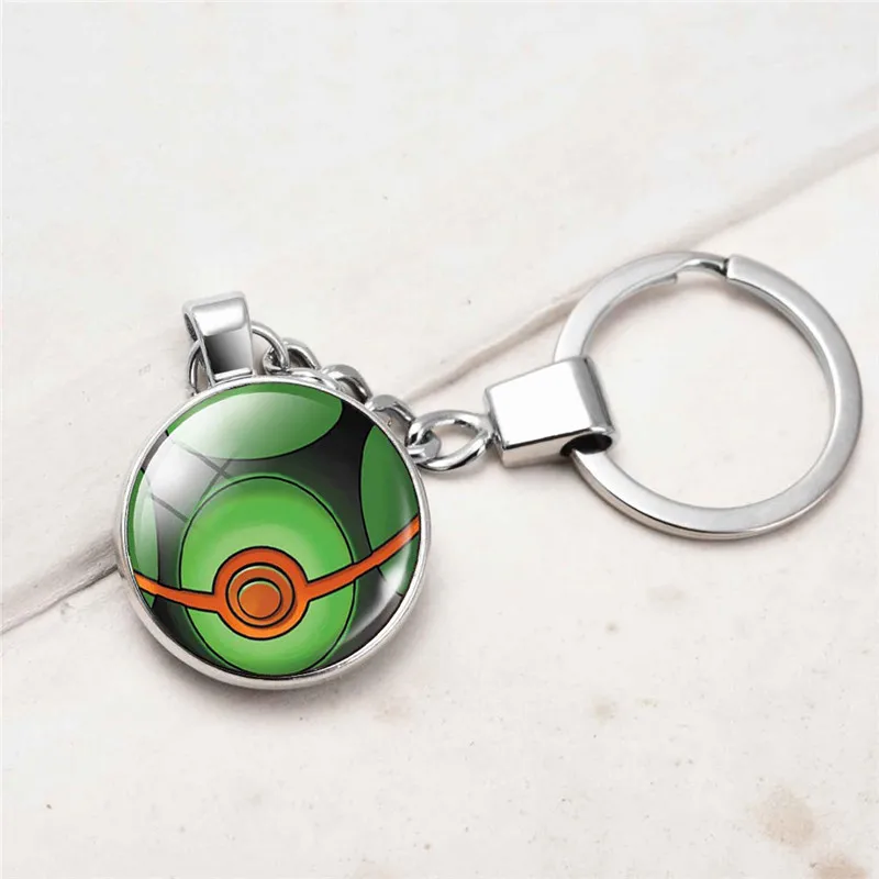 Горячее предложение! Распродажа! Pikachu Pokemon Pokeball серебряный ключ с покрытием цепи