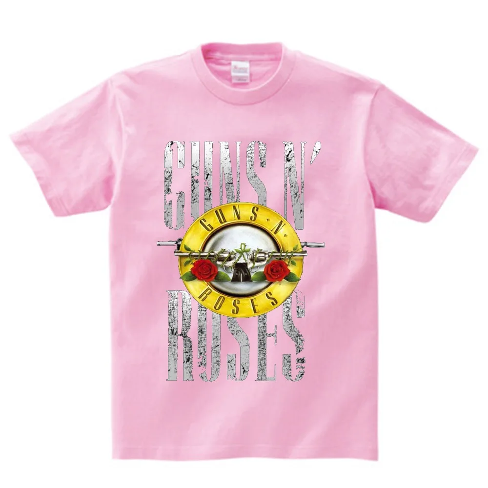 Футболка с надписью «guns N Roses» детская футболка из чистого хлопка с круглым вырезом Детский костюм для маленьких мальчиков и девочек NN