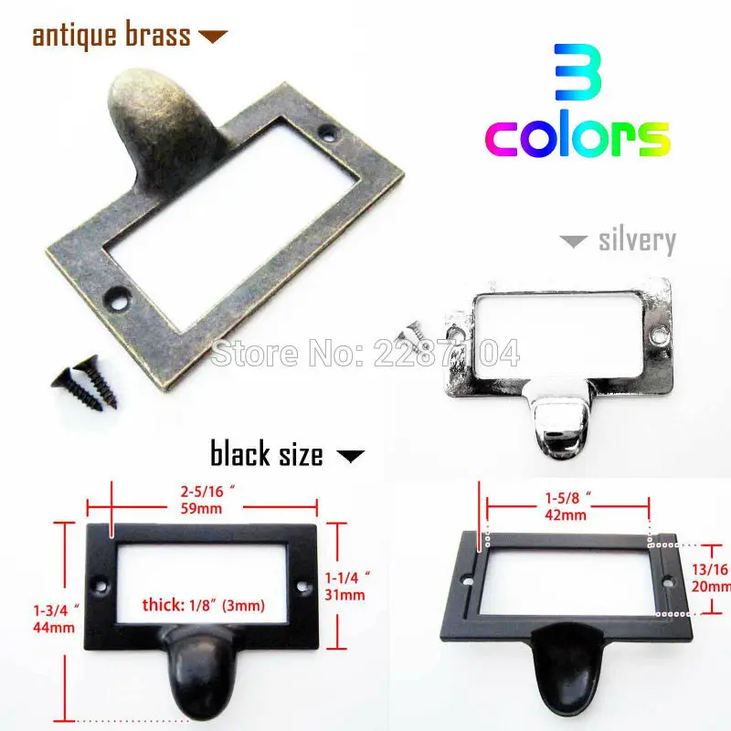 12pcs Brand New Antique Brass Black Silvery Furniture Drawer