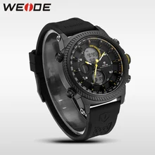 WEIDE Genuine luxury Brand Military sport Digital Male Watch Automatic LCD watches silicon watch quartz Analog Waterproof  Clock