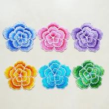 1 шт. нашивка цветы розы клейкая вышитая железная нашивка для одежды DIY мотив полосы наклейки для одежды на заказ значок для шитья