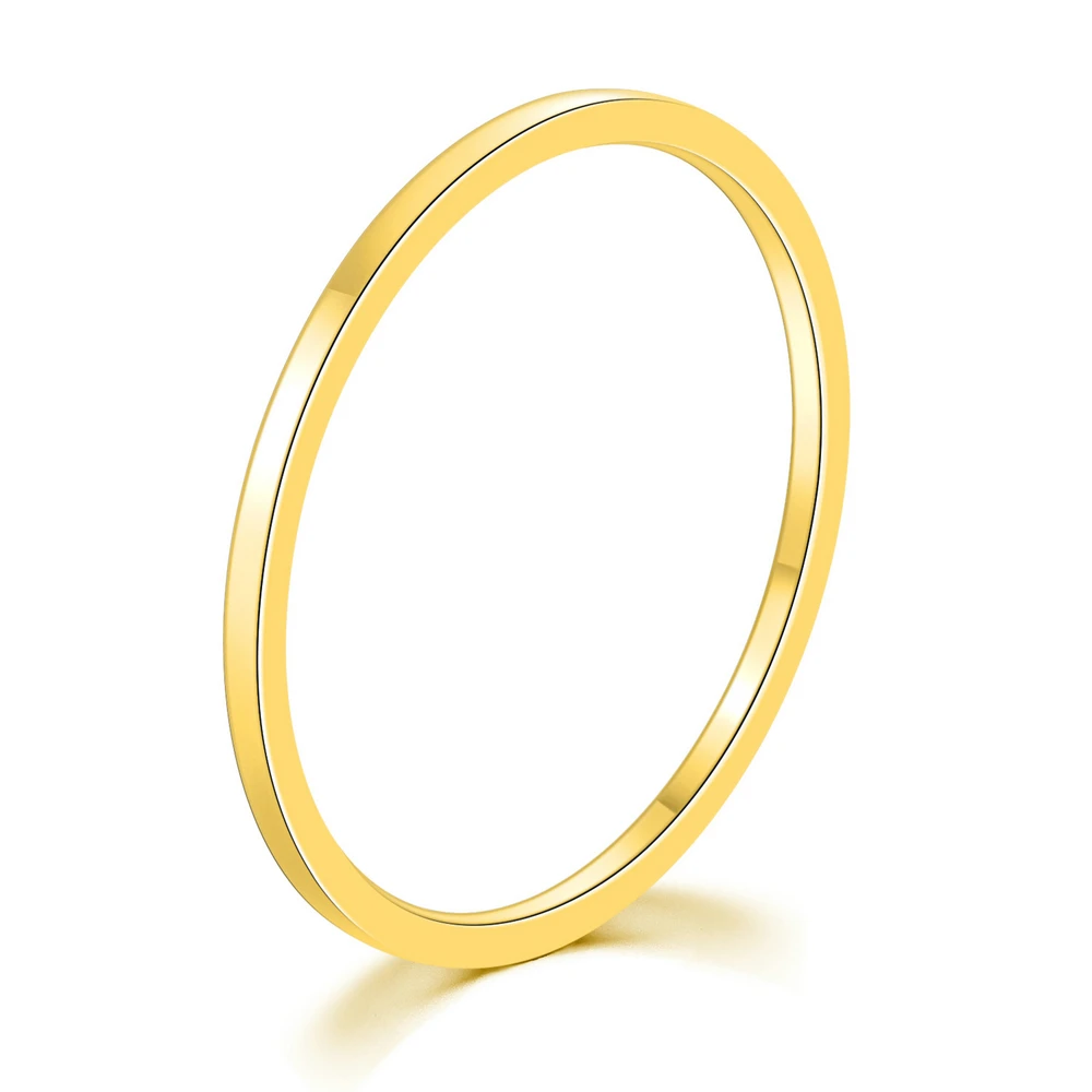 Двойная ярмарка Новинка простой темперамент 1 мм Широкие кольца из нержавеющей стали для женщин девушек полированное модное Ювелирное кольцо DFR826M