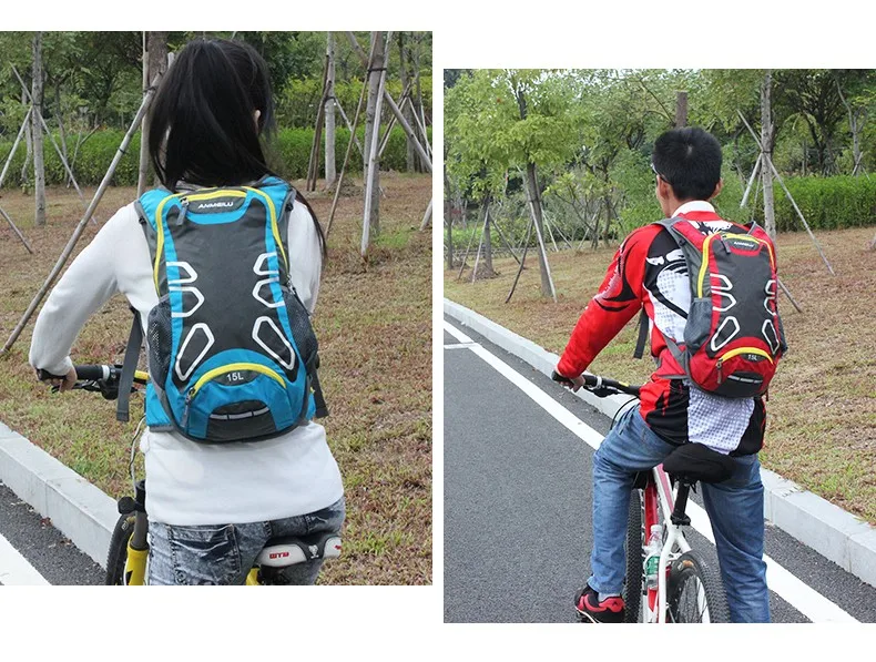 Top Anmeilu 18L Bicycle Cycling Backpack Waterproof Nylon Road Mountain Bike Hydration Backpack Pack Breathable Sport  Rucksack 40