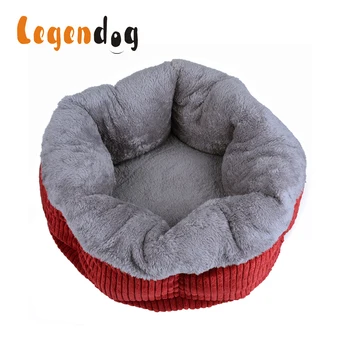 

Legendog Brand Quality Pet Supplier Dog Cat Kennel Pets Round Shape Bed Warm Soft Kitten Puppy Cave House Leisure Stone Pattern