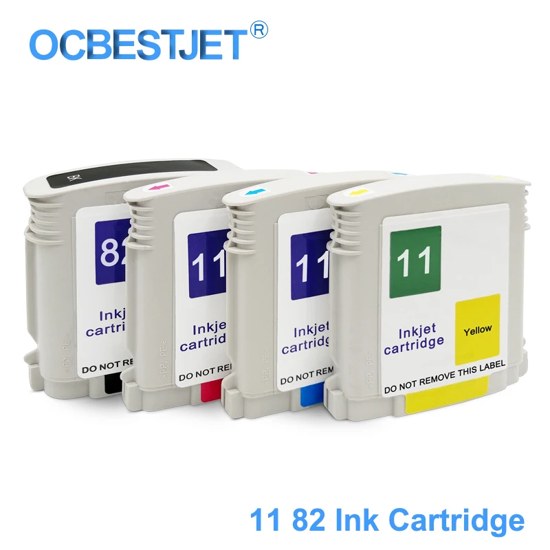 

For HP 11 82 / For HP 82 11 Replacement Ink Cartridge Compatible For HP Designjet 111 111R Printer (CH565A C4836A C4837A C4838A)