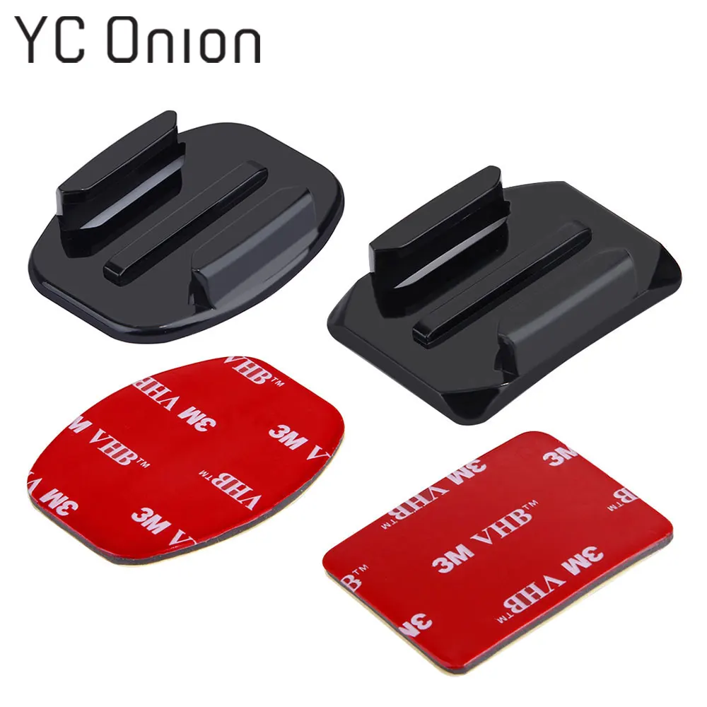 

8pcs Flat Curved Base Mount and Adhesive Stickers for Gopro Hero 7 6 5 4 Hero 3+ Xiaomi Yi 4K SJCAM SJ4000 Go pro Accessories