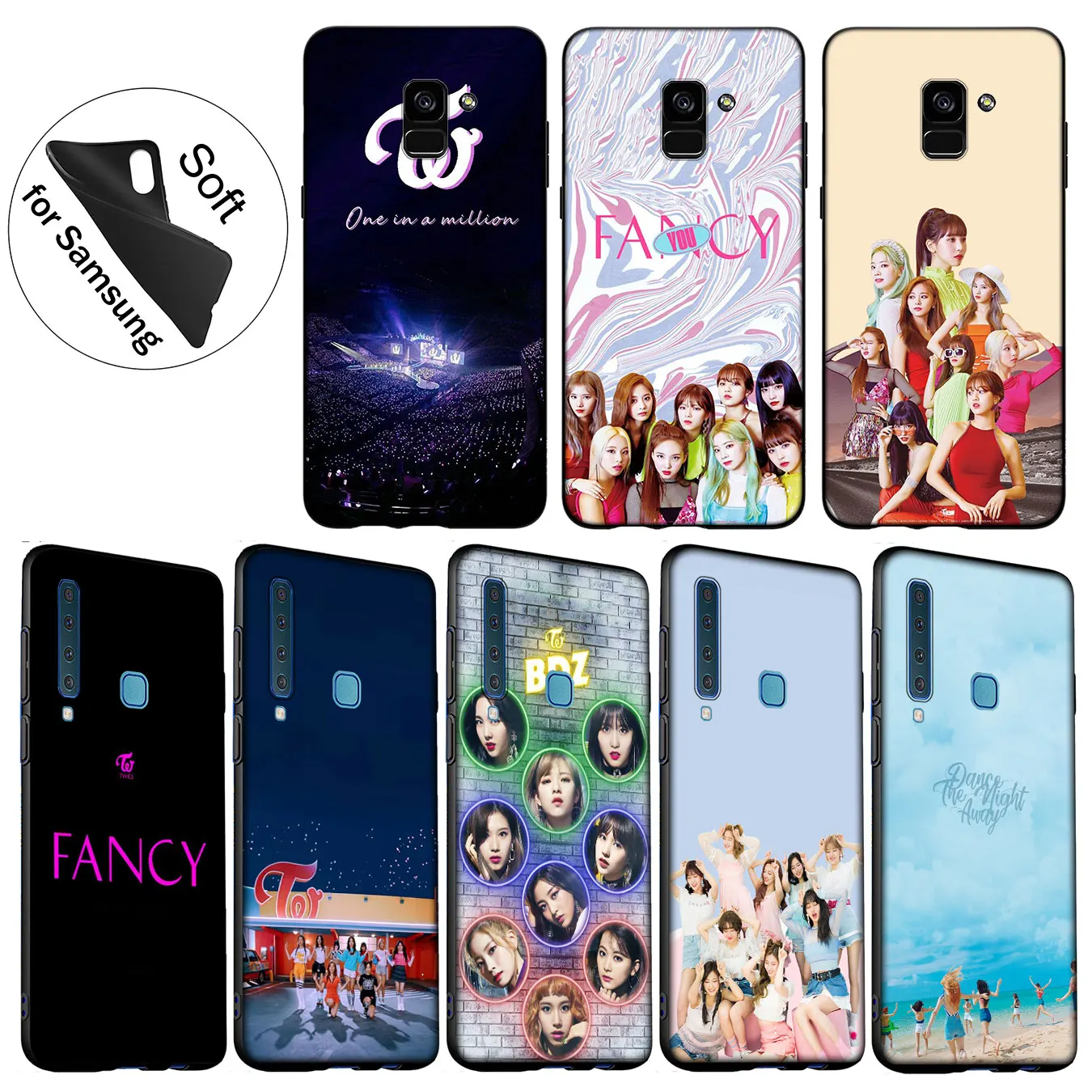 

IYICAO FANCY YOU TWICE Soft Silicone Case for Samsung Galaxy A6 Plus A9 A8 A7 2018 A3 A5 2016 2017 Note 9 8