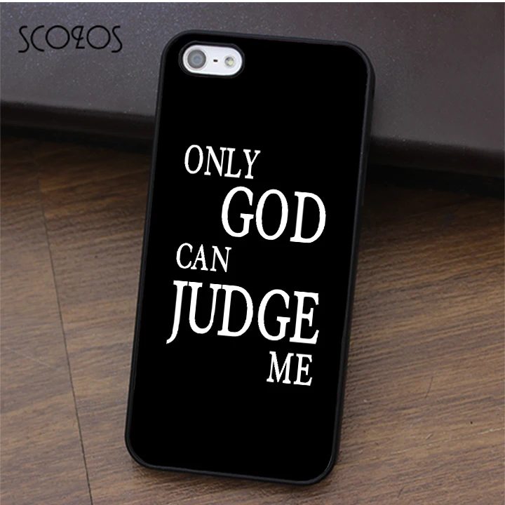 SCOZOS Only God Can Judge Me phone case for iphone X 4 4s