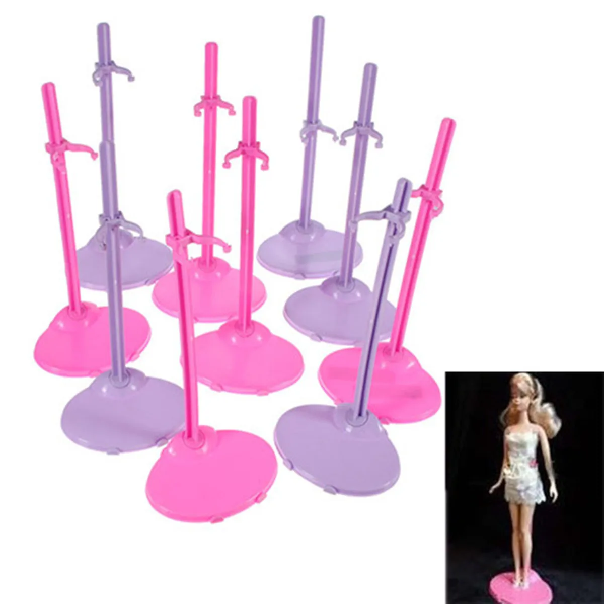 Buy 5Pcs/Lot Dolls Toy Stand For Barbies Girl Support