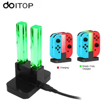DOITOP 4 в 1 светодиодный зарядное устройство для док-станции Подставка для nyd Switch NS Switch Joy-Con игровая консоль зарядное устройство станция