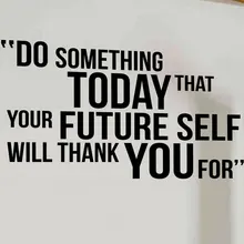 Сделать что-то сегодня мотивационные цитаты Наклейка на стену виниловая наклейка в виде надписи фрески для спортзала домашний декор