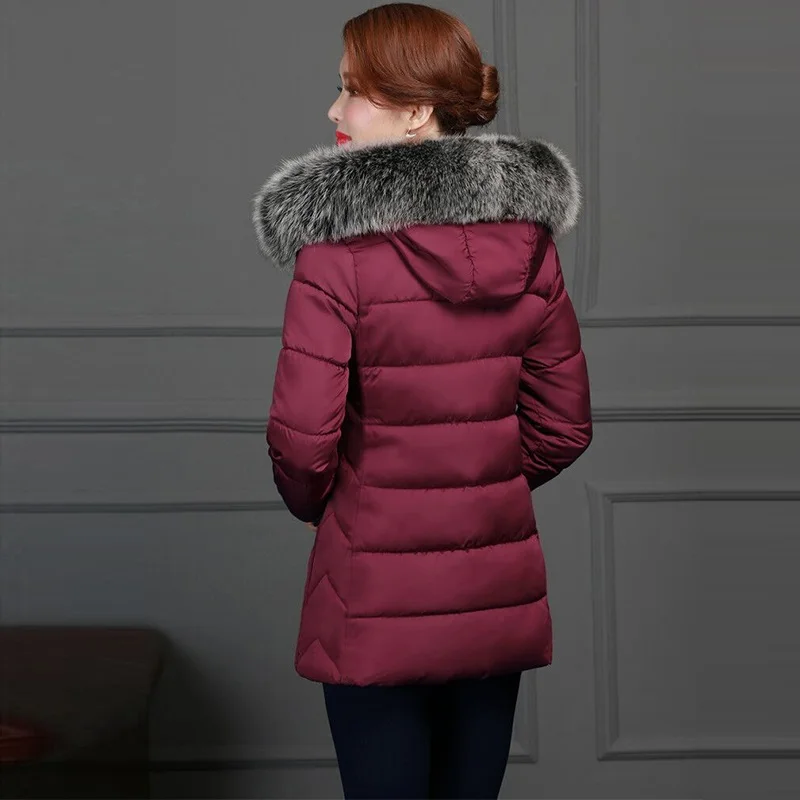 Большая Меховая зимняя женская куртка, новинка, модная женская куртка с капюшоном, парка, пуховик, зимнее пальто для женщин, размер S-5XL