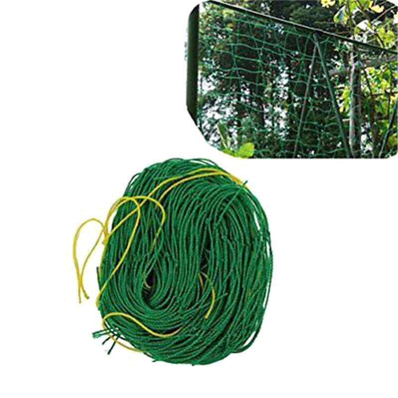 Садовые зеленые нейлоновые шпалеры поддержка для плетения скалолазания фасоли сетки для растений забор 1,8x1,8 м