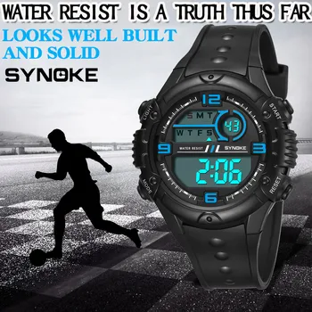 

Watch Men Relogio Digital SYNOKE Multi-Function 50M Waterproof Watch LED Digital Double Action Watch Reloj Hombre Deportivo