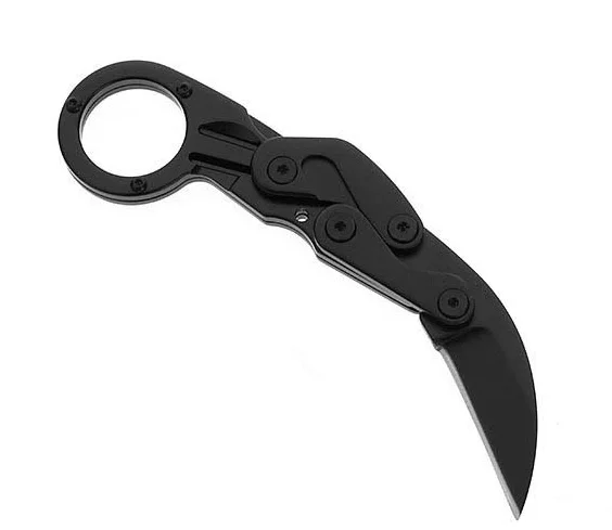 Morphing karambit V2 механический складной нож-коготь 9Cr18Mov, стальной нож, нож для активного отдыха, Походный нож, ножи, инструменты - Цвет: Черный