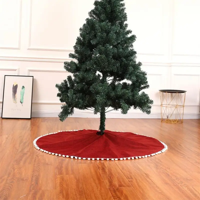 

Christmas Tree Skirts Christmas Red Burlap Tree Skirt Christmas Treesupplies Decoration