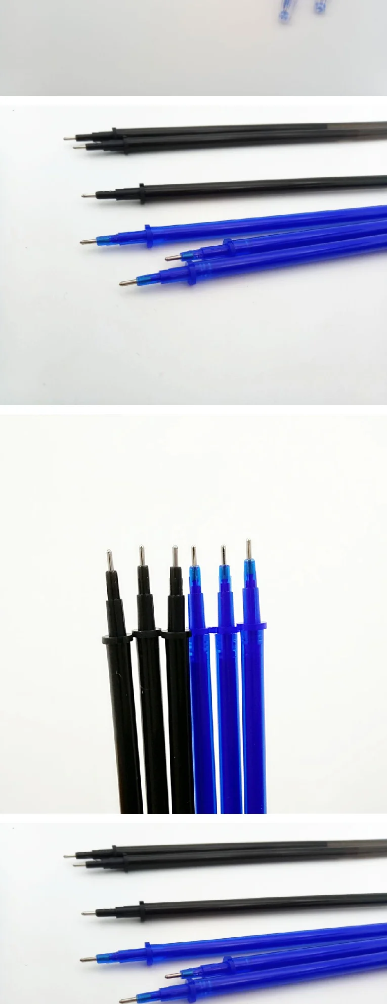 10 шт./лот 0,5 мм стираемые ручки заправки для ручек цвет синий и черный пополняющие чернила подпись в офисе стержни школьные офисные принадлежности