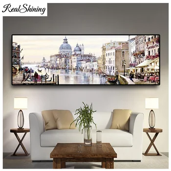 

Large DIY Diamond Painting Abstract Venice City of Water Embroidery Beads Cross Stitch Full Square/Round Mosaic Decor FS4695