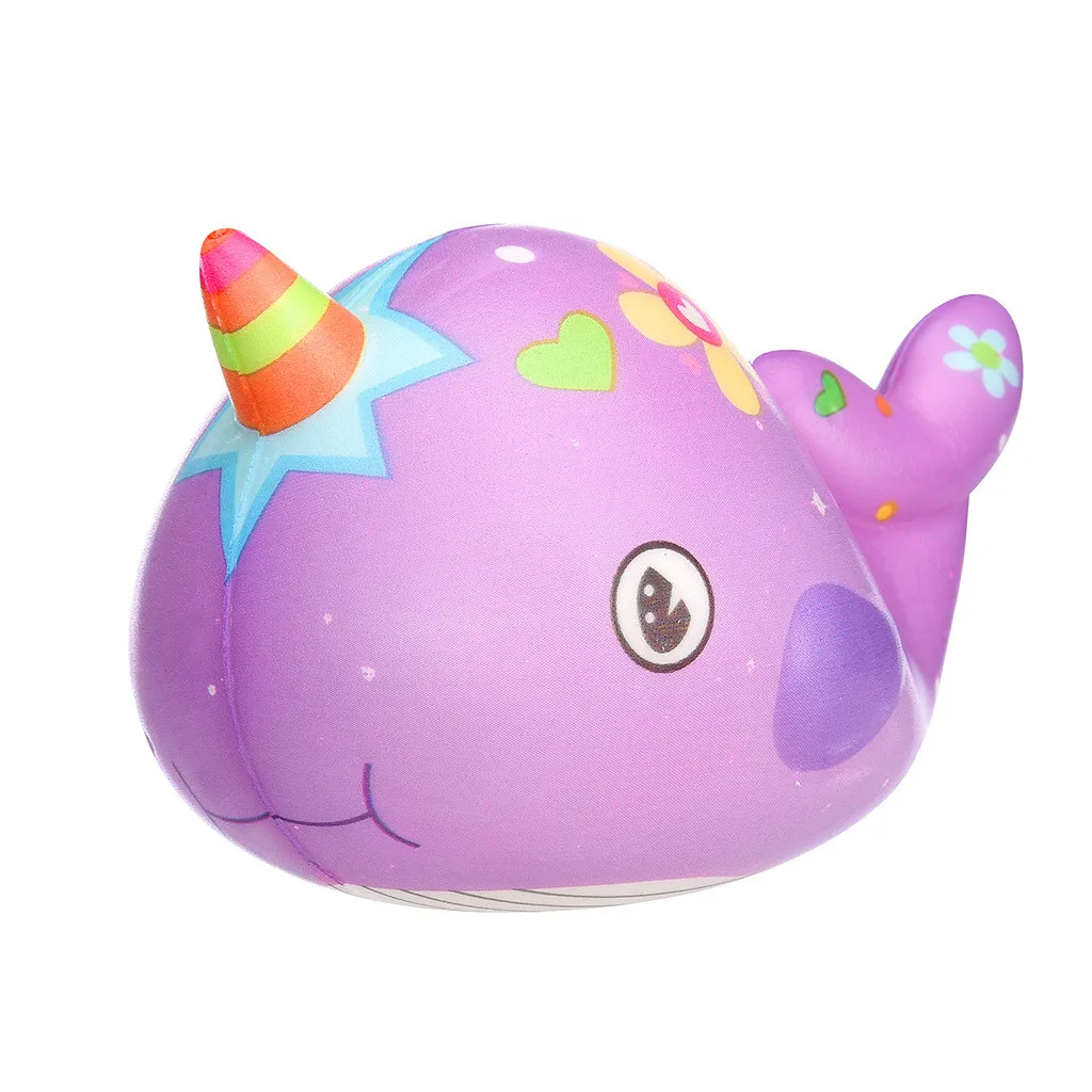 Сжимаемые мягкие сжимаемые игрушки Kawaii очаровательная игрушка Нарвал медленно