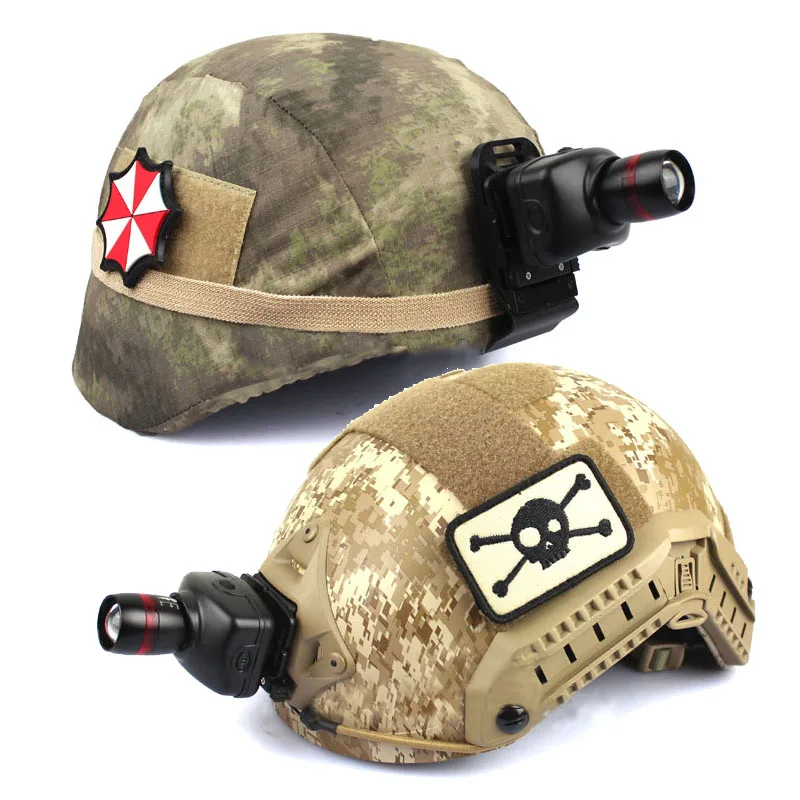 

Outdoor Sports Airsoft Gear Helmet Accessory Tactical Fast Helmet Fixed VAS Shroud Base Mount Flashlight Helmet Head Light