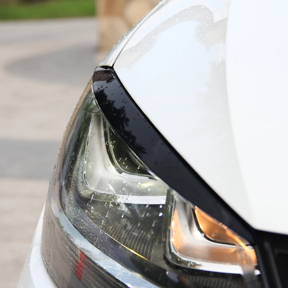 2 pcs headlights eyebrow eyelids ABS chrome trim sticker headlight cover for Volkswagen VW Golf