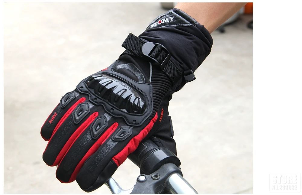 SUOMY Motorcycle Gloves Men Waterproof Windproof Winter Guantes Moto Gloves Touch Screen Motorbike Riding Gloves