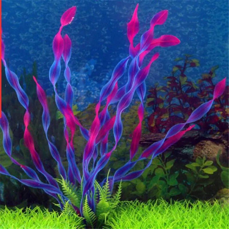 1 шт., пластиковые аквариумные Подводные водные аквариумные растения, водная трава, декоративные украшения для аквариума, ландшафтный Декор# F