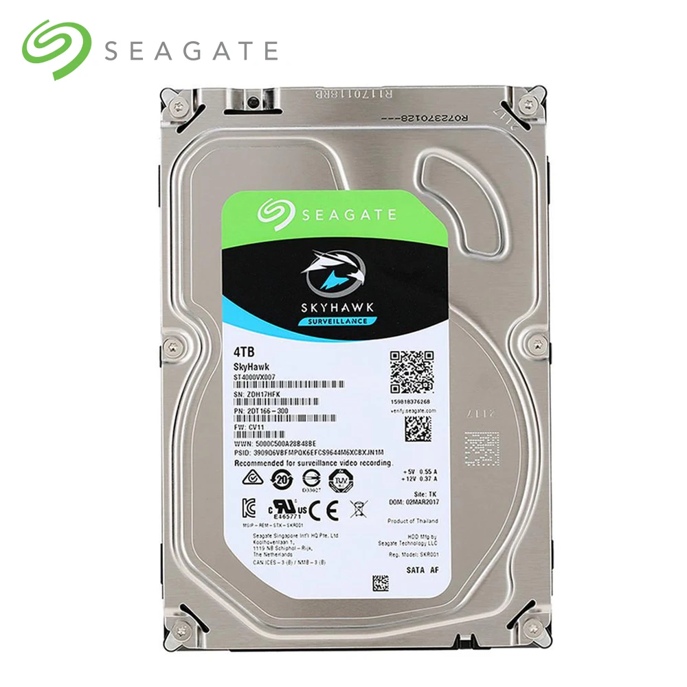 Seagate SkyHawk ST4000VX007 4 ТБ Surveillance специализированный HDD SATA 6 ГБ/сек. 5900 об/мин 3 5 дюйма