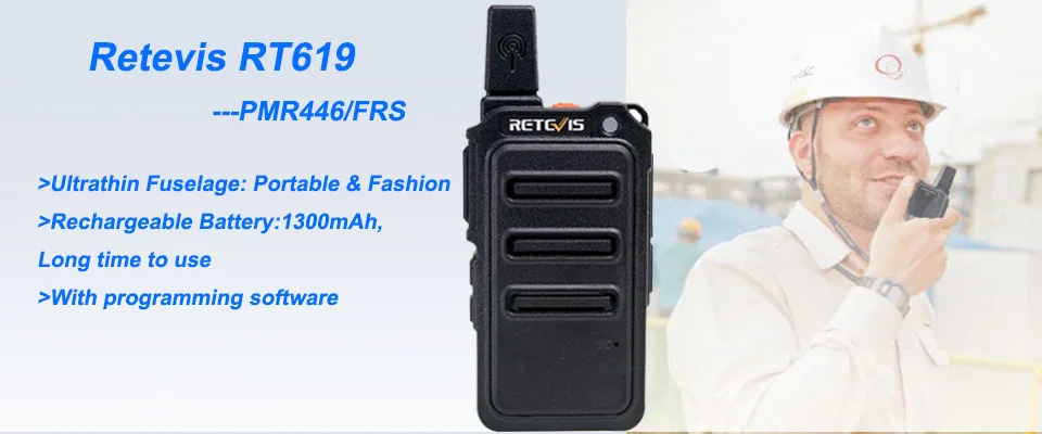 RETEVIS RT19/RT619 Walkie Talkie 6 шт. PMR радио FRS/PMR446 VOX скремблер частота прыжка двухстороннее радио приемопередатчик Comunicador