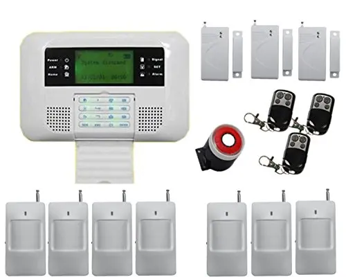 LCD keyboard gsm wireless home security alarm system voice prompt 433mhz intelligent gsm pstn alarm system with low cost