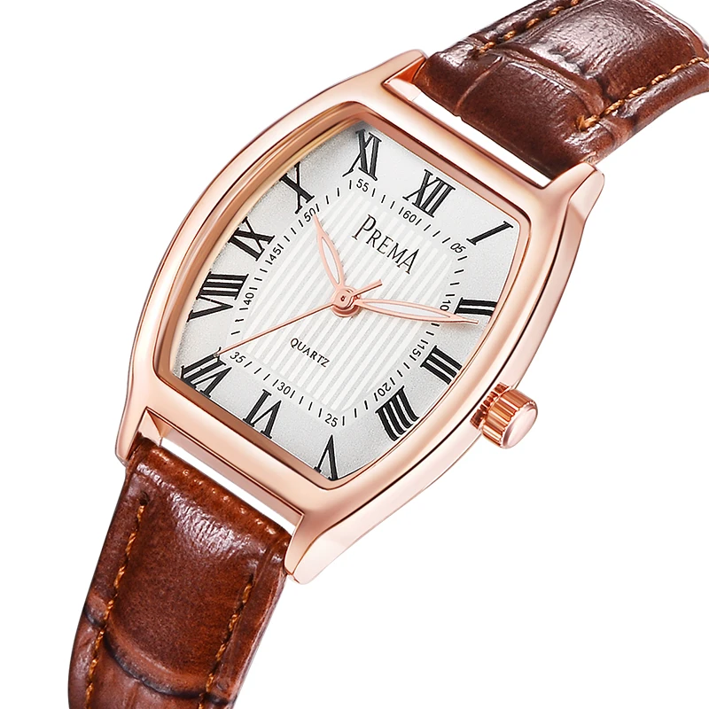

PREMA Brand Women Watches Fashion female watch 2019 Ladies Casual Quartz Watch leather Clock WristWatch Women dropshipping