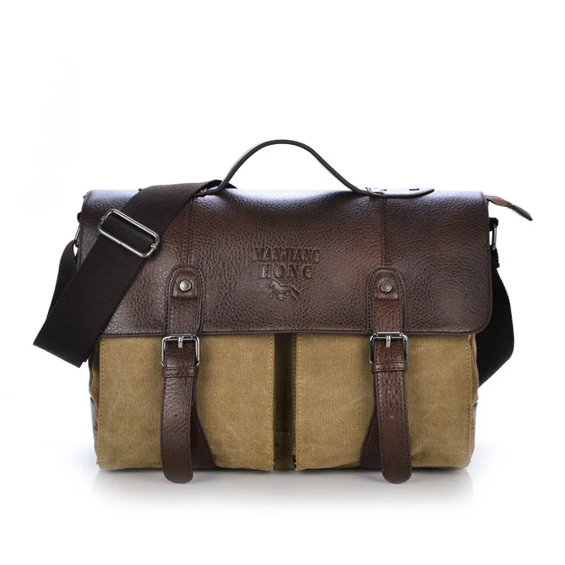 2019 nuevos bolsos de lona Vintage para hombre, bolsos de hombro de alta calidad para hombre, bolsas de mensajero de gran capacidad para hombre