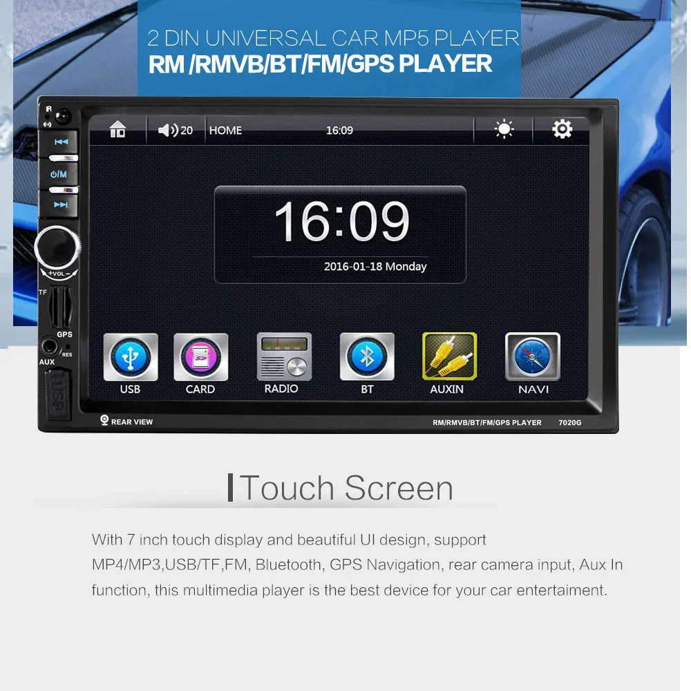 Новинка 7 ''HD Bluetooth Сенсорный экран автомобиля gps стерео радио 2 DIN FM/MP5/MP3/USB/AUX для mercedes w212 w210 w203 w124 benz amg