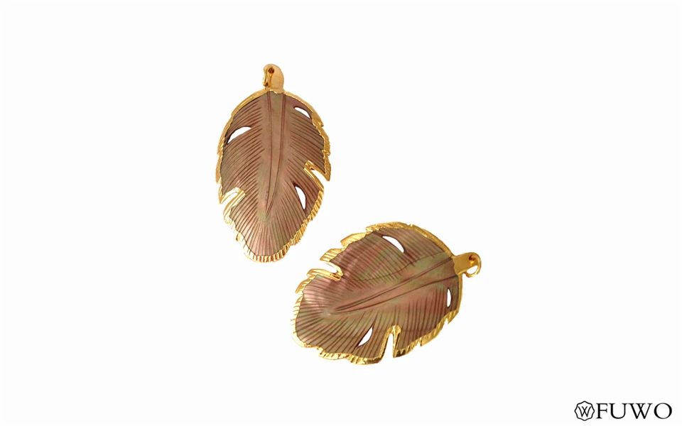 Natural Shell Leaf Shape Pendant 9