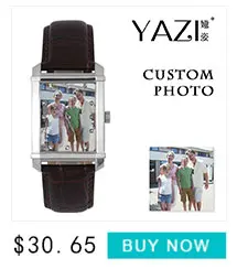 YAZI персонализированные пользовательские кварцевые часы фото бренд ваше собственное изображение мужской часы Уникальный сувенир и