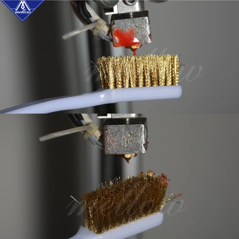 Мягкий 3D-принтер насадка для чистки медной проволоки инструмент в виде зубной щетки медная щетка ручка для горячей чистки кровати