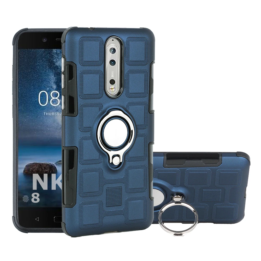 Бронированный противоударный жесткий чехол из поликарбоната для Nokia 2 8