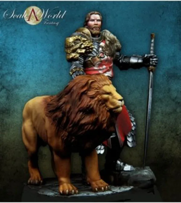 

New Unassembled 1/24 75mm soldier Keynan King of Lions Fantasy 75mm Resin Kit DIY Toys Unpainted resin model