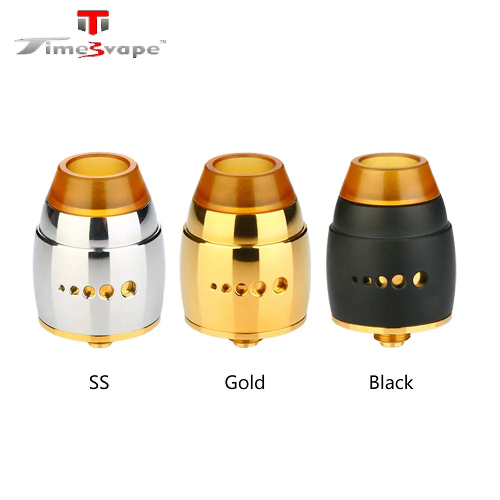 

Original Timesvape TV BF RDA 22mm Diameter with Single-coil Build Deck & Multi-port Airflow & BF Pin Squonker Ecig Atomizer RDA