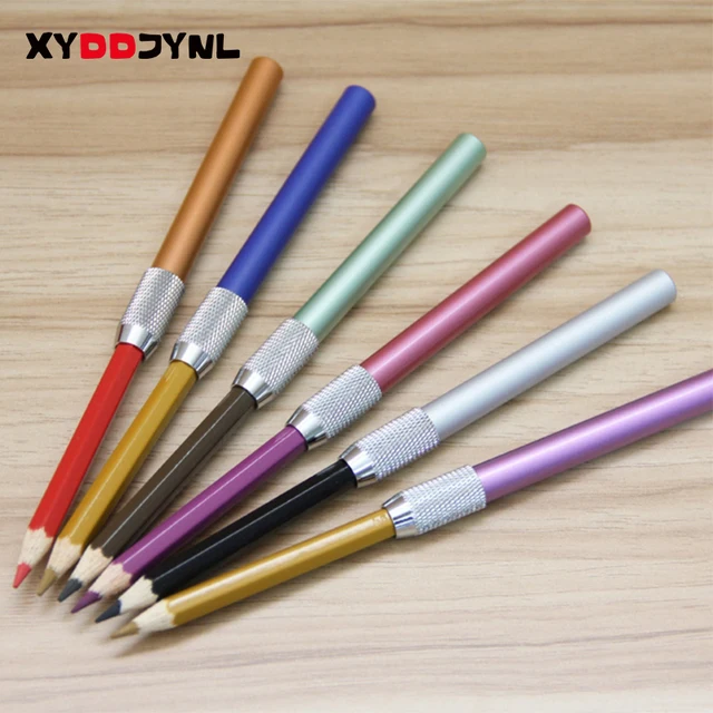 Aliexpress 2pc Colour Pencil Extender Stationery Metal 2pc Colour Pencil Extender Stationery Metal Holder Lengthener Sketch Drawing Writing Tools School Supplies Papelaria