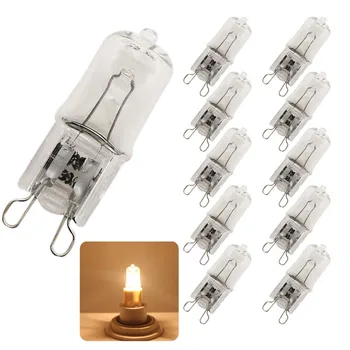 

10x Super Bright G9 Halogen Light Bulb 25w 40w 60w Halogen G9 220V 3000K Warm White Indoor Clear Halogen G9 Lamp