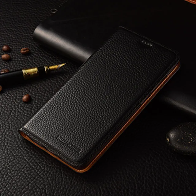 black Для Asus Zenfone 4 Max ZC554KL чехол KEZiHOME Litchi из натуральной кожи флип-Стенд кожаный чехол для ASUS ZC554KL 5,5 ''Чехлы - Цвет: black