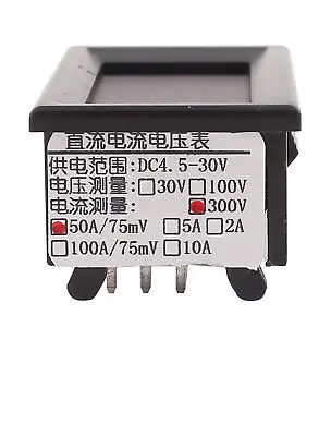 DC 0 300V 50A красный светодиод двойной цифровой дисплей Панель Вольтметр Амперметр