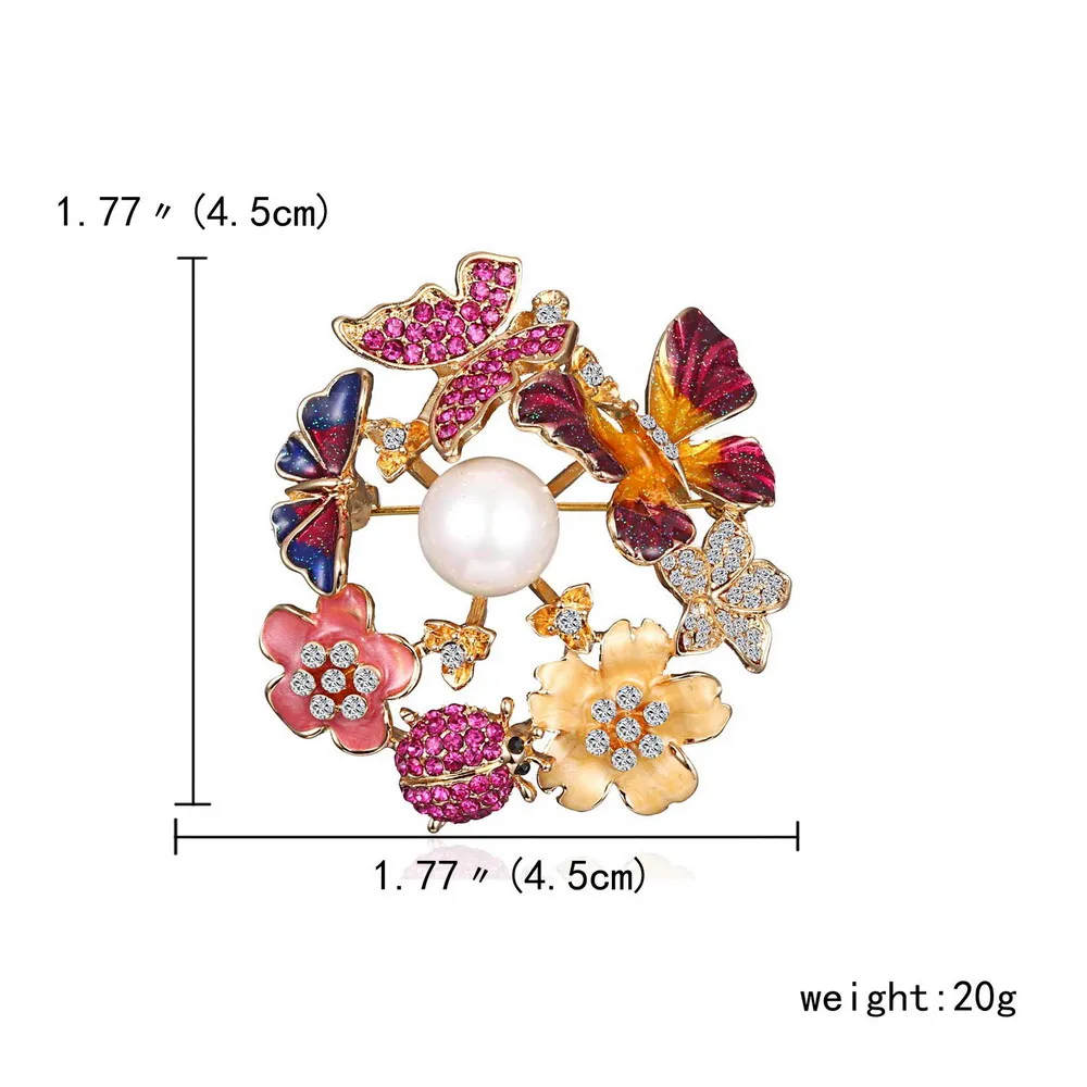 Австрийская брошь с кристаллами, булавки для женщин, Цветок, модные ювелирные броши, свадебные приглашения, Bijoux, кактус, Горох, стручки для шитья, mac - Окраска металла: butterfly