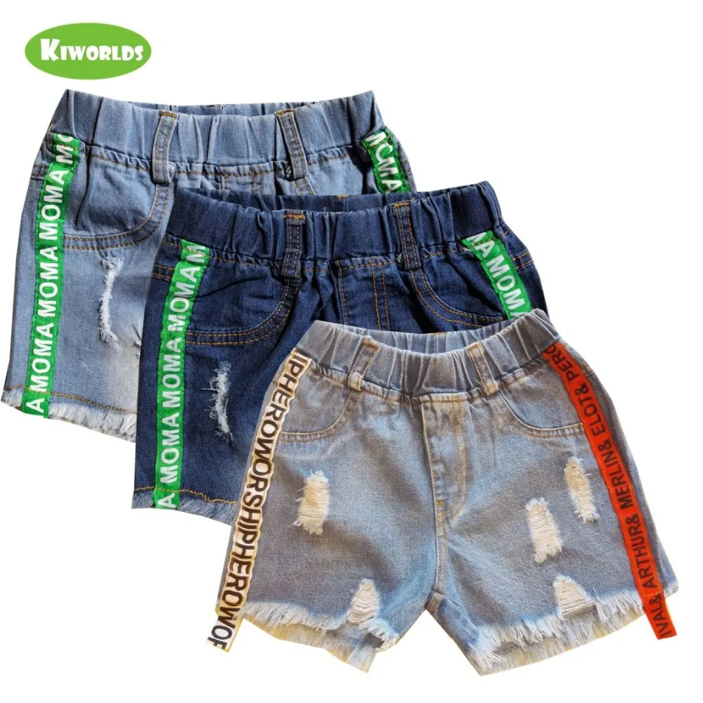 

2017 summer girl cotton colorful strip pattern comfortable relaxed shorts with pocket