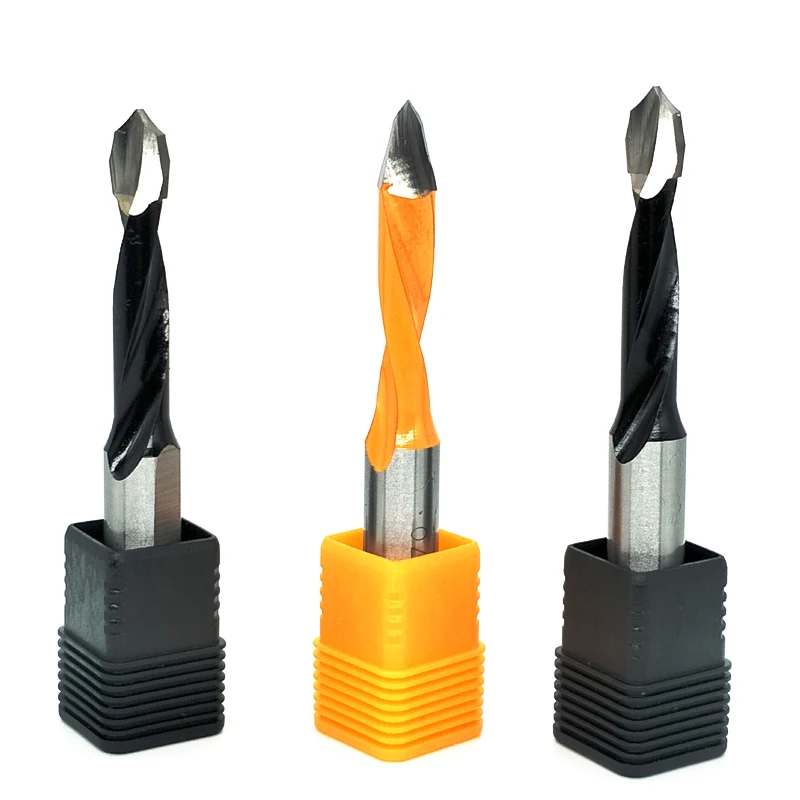 1pc Tungsten Carbide Alloy Drill Bit Woodworking Through Hole Drill CNC Router Bit Drill