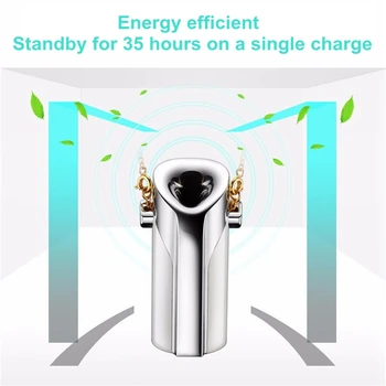 

PM2.5 Air Purifier Negative Ion Necklace USB Prevent Smog Pendant Quantum Scalar with Stainless Steel Improve Blood Circulation