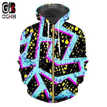 

OGKB Zip Hoodies Men's Cool Print Blue Flash Light 3D Sweatshirt Hoodie New Harajuku Man Hiphop Long Sleeve Hooded Cardigan 6xl